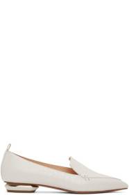 Nicholas Kirkwood - White Croc Beya 18 Loafers