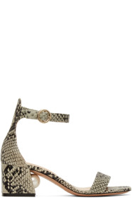 Nicholas Kirkwood - Grey & Black Snake Miri 55 Sandals