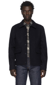 Officine Générale - Navy Wool Bomber Jacket