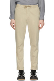Officine Générale - Beige Garment-Dyed Phil Trousers