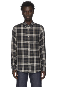 Officine Générale - Grey & Off-White Check Jap Lipp Shirt