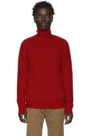 Officine Générale - Red Wool Seamless Turtleneck
