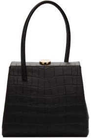 Little Liffner - Black Croc Madame Bag