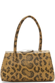 Little Liffner - Beige & Brown Baby Leopard Boss Bag