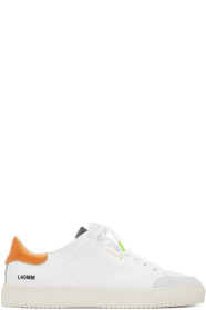 Axel Arigato - White & Orange Clean 90 Triple Sneakers