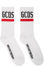 GCDS - White 'God Can't Destroy Streetwear' Socks