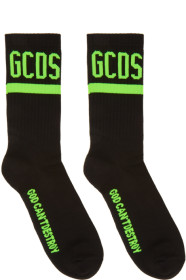 GCDS - Black & Green 'God Can't Destroy Streetwear' Socks