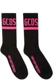 GCDS - Black & Pink 'God Can't Destroy Streetwear' Socks