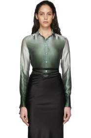 Christopher Esber - Green Button-Up Slim Shirt