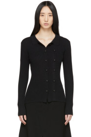 Christopher Esber - Black Double-Button Cardigan