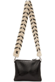 Stand Studio - Black & White Patent Teddy Luna Bag