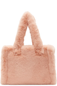 Stand Studio - Pink Faux-Fur Small Liz Tote