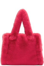 Stand Studio - Pink Faux-fur Small Liz Tote