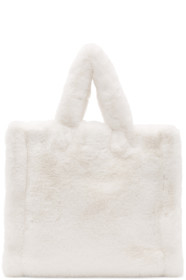 Stand Studio - White Faux- Fur Medium Lolita Tote