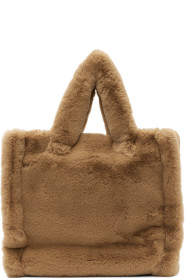Stand Studio - Tan Faux-Fur Medium Lolita Tote