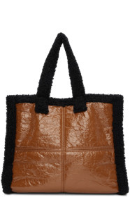 Stand Studio - Tan & Black Lola Teddy Bag