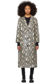 Stand Studio - Beige Snake Mollie Coat