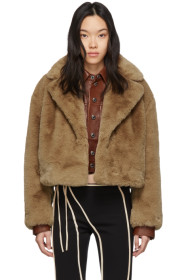 Stand Studio - Brown Faux-Fur Janet Jacket