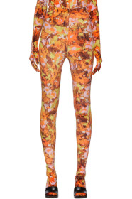 Richard Quinn - Orange Floral Leggings