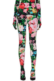 Richard Quinn - Black Floral Leggings
