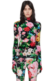Richard Quinn - Black Floral Turtleneck