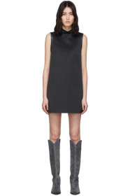 We11done - Black A-Line Zipper Short Dress