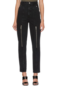 We11done - Black Zip Mom Jeans