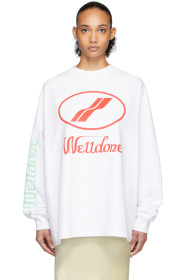 We11done - T-shirt blanc Name Tag