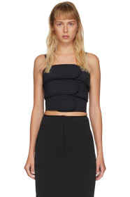 We11done - Black Bandeau Tank Top
