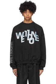 We11done - Black Metal Logo Sweatshirt