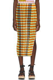 Julia Heuer - Orange & Off-White Peter Print Ekke Skirt