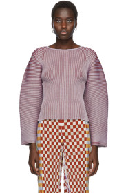 Julia Heuer - Red & White Knit Shroom Sweater