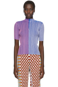 Julia Heuer - Pink & Blue Knit Ginger T-Shirt