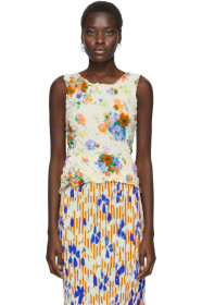 Julia Heuer - Off-White & Multicolor Gran Print Tommy Top
