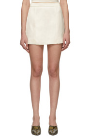 Gauge81 - Off-White Satin Miniskirt