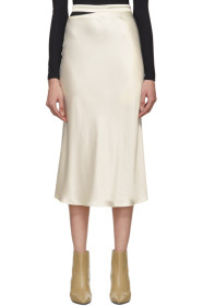 Gauge81 - Off-White Satin Skirt