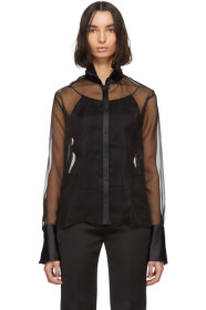 Gauge81 - Black Organza Rio Tuxedo Shirt