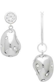 Mounser - Silver Mismatched Crystal Earrings