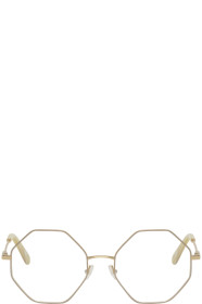 Chloé - Lunettes octogonales en métal dorées