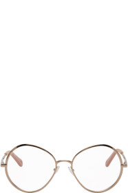 Chloé - Gold Metal Oval Glasses