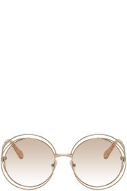 Chloé - Lunettes de soleil doré rose Carlina