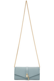 Chloé - Portefeuille continental bleu Aby Long