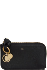 Chloé - ブラック Alphabet カード ホルダー