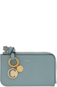 Chloé - Blue Alphabet Zip Card Holder