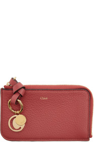 Chloé - Pink Alphabet Zip Card Holder