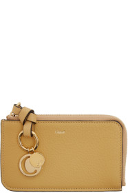 Chloé - Yellow Alphabet Zip Card Holder