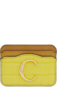 Chloé - イエロー クロコ Chloé C カード ホルダー