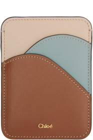 Chloé - Tan & Blue Walden Card Holder