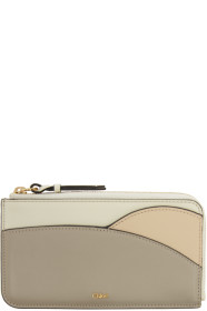 Chloé - Grey & Taupe Walden Zip Card Holder