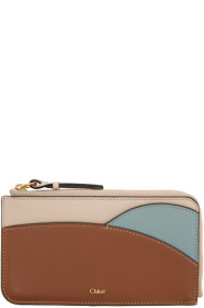 Chloé - Brown & Blue Walden Zippered Card Holder